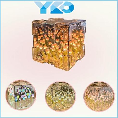 bardesiaa - yko lampu tulip malam kubus rubik tulip malam lampu led awan kamar aesthetic lampu malam