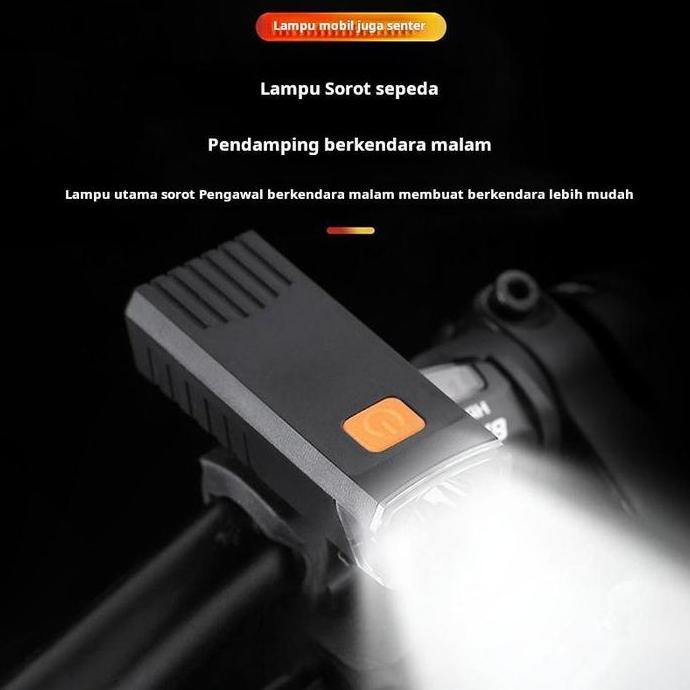 nafisyah_id - lampu depan sepeda untuk bersepeda di malam hari, lampu sepeda gunung isi ulang, lampu