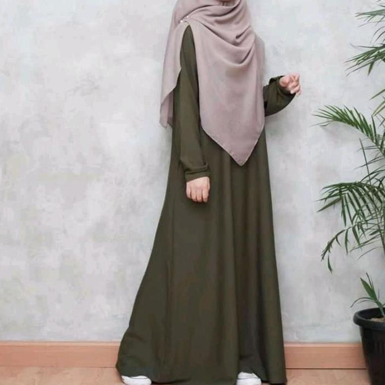 Premium Gamis Polos Bahan Toyobo Fodu Busui Nyaman