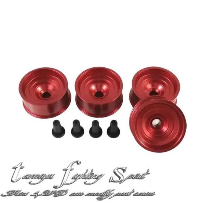 Rep Tamiya 95012 HG Aluminium Wheel / Velg ALU Tornado L Red - VATL04