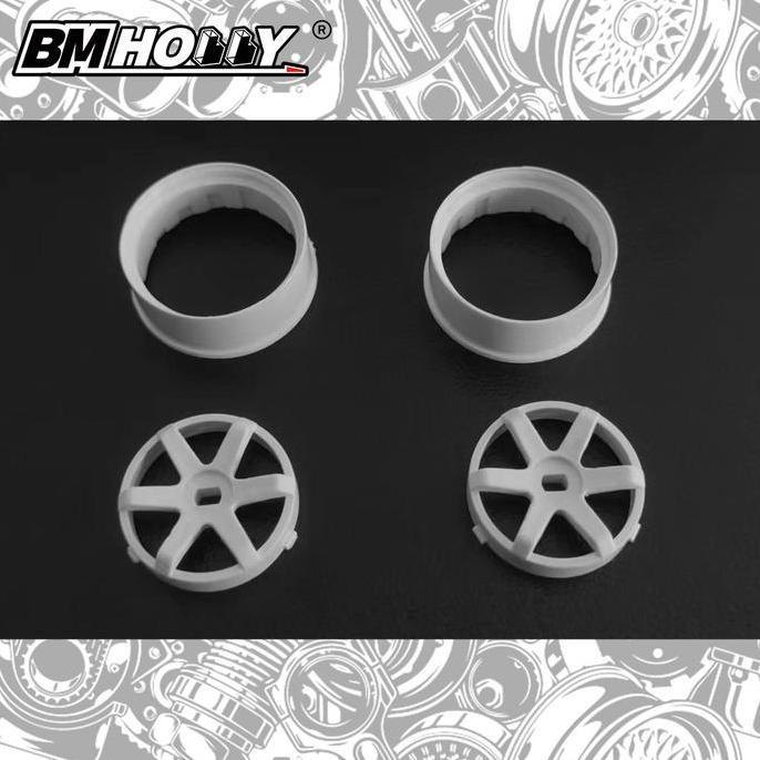 BM RACING AWD 22MM NARROW WHITE TE37 SET (2) #BM-AWD-TE37-22N-W
