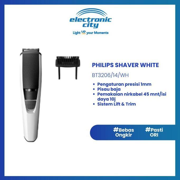Philips BT3206|14 Beardtrimmer Series 3000 Pencukur Jenggot Elektrik