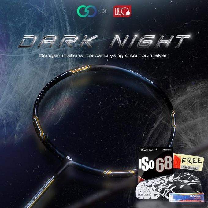 Hi-Qua Special Edition The Dark Night Raket Badminton Up to 30Lbs