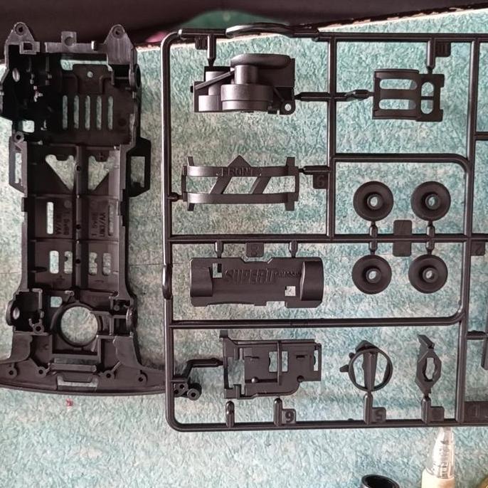 Promo Chassis Super 2 Carbon Project D (Set Chassis Gearbox) Cod