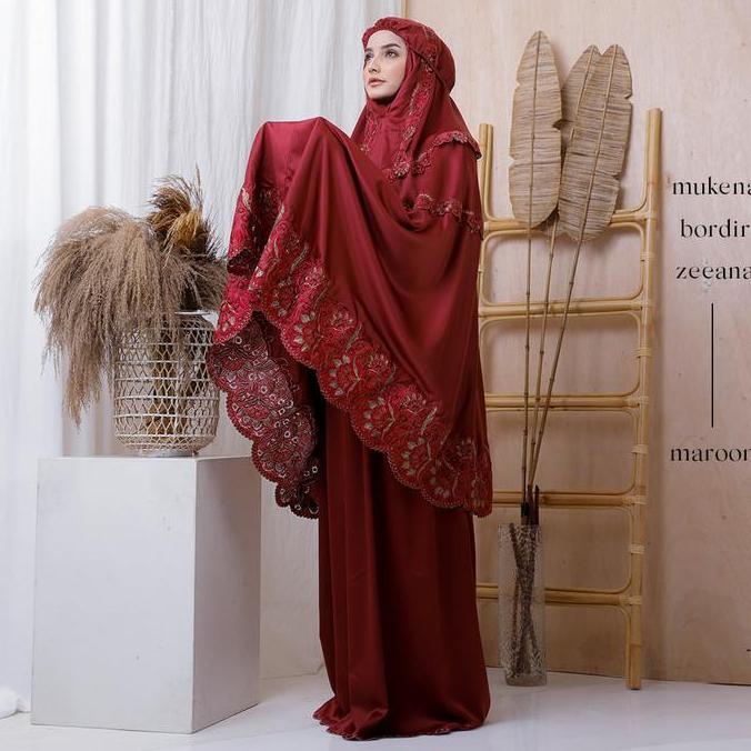 PUSAT MUKENA INDONESIA - MUKENA DEWASA BORDIR ZEEANA