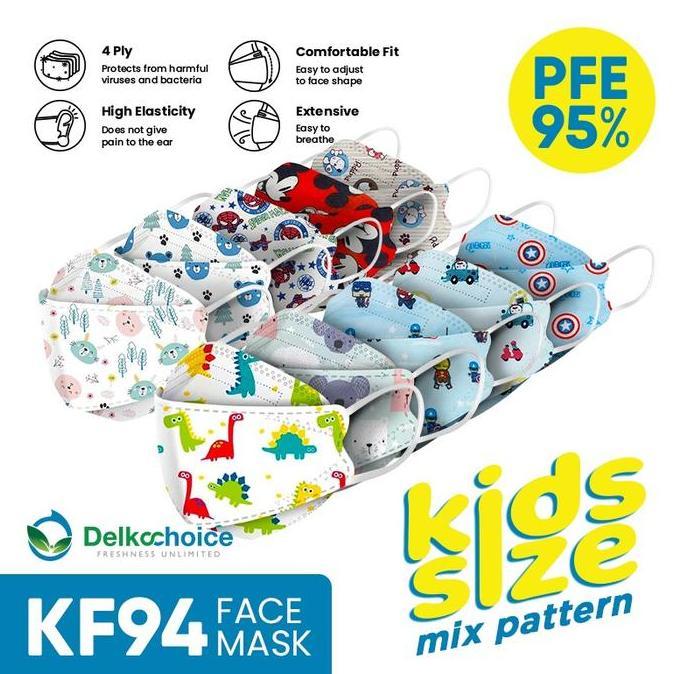 Masker Anak Cowok KF94 / Masker Anak 4ply Motif / Masker Anak Lucu murah