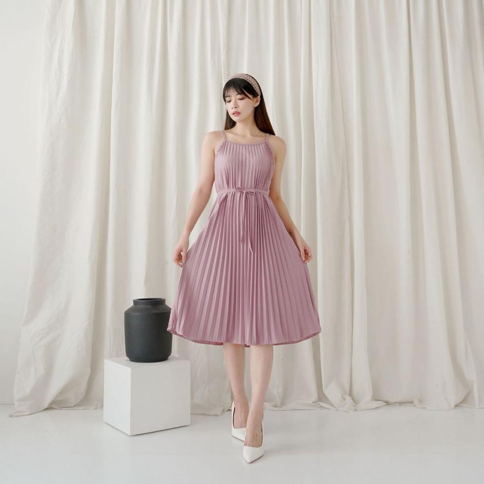 Midi Dress Inner Plisket Premium / Dress Plisket Midi / Pleated Dress