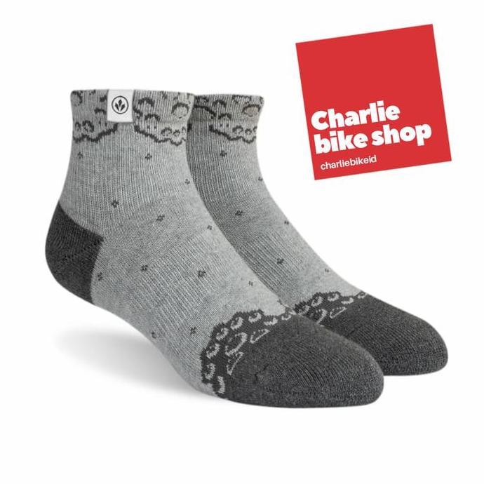 Kaos kaus kaki Wanita STAYCOOL SOCKS Baby Grey Women Knit Sock