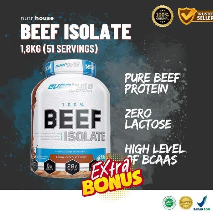 Everbuild Beef Protein 1,8kg 4lb Beef Isolate Protein Nutrihouse