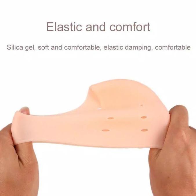 Silicon Gel Heel Support Protector tumit plantar pecah cidera kaki