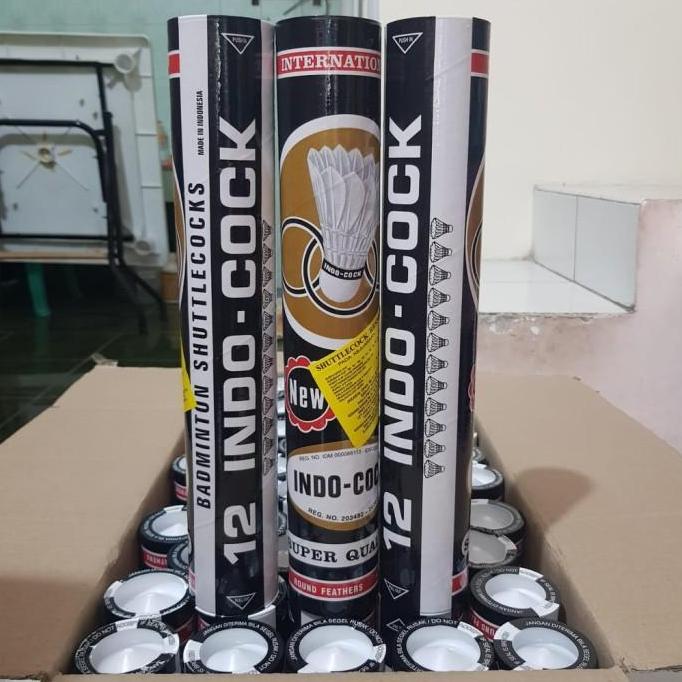 Indocock Hitam 12 pcs Shuttlecock Badminton Kok Bola Bulutangkis
