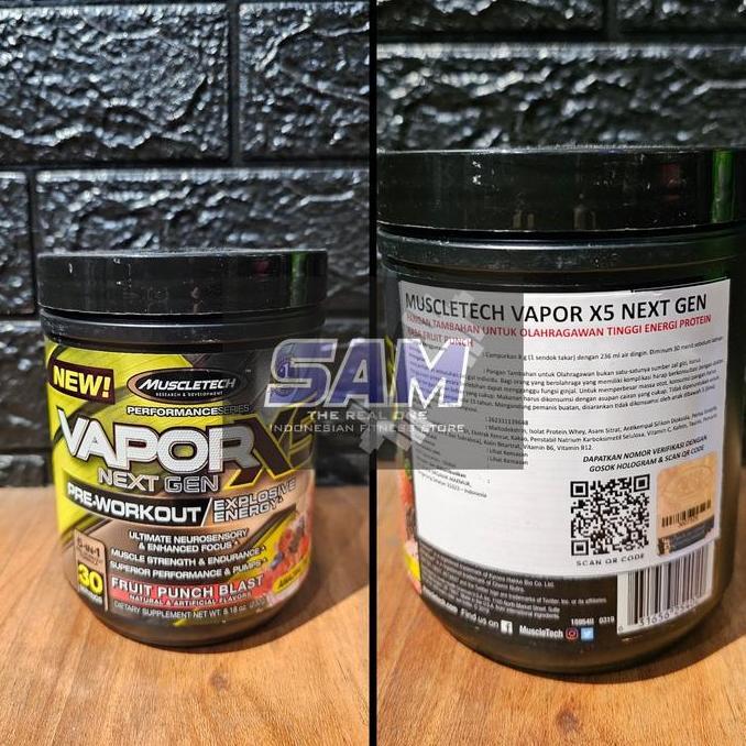 Suplemen Fitness MUSCLETECH X5 Nextgen 30 serving Malang Pre Workout Vapor