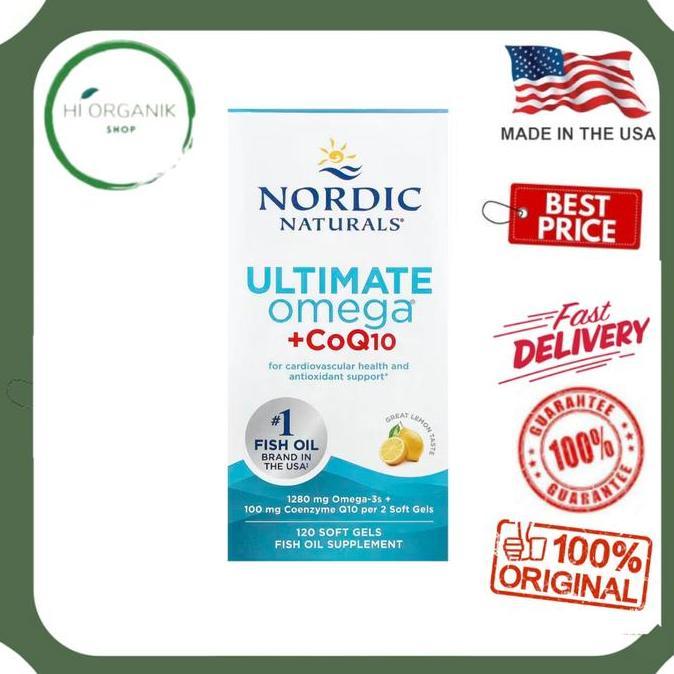 Nordic Naturals Ultimate Omega 3 1280 mg COQ10 100 mg 60 SoftGels