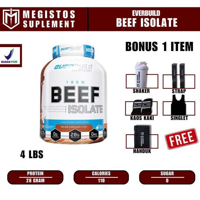 Everbuild Beef Isolate 4lbs Whey Isolate Beef Whey Protein Seperti Carnivor