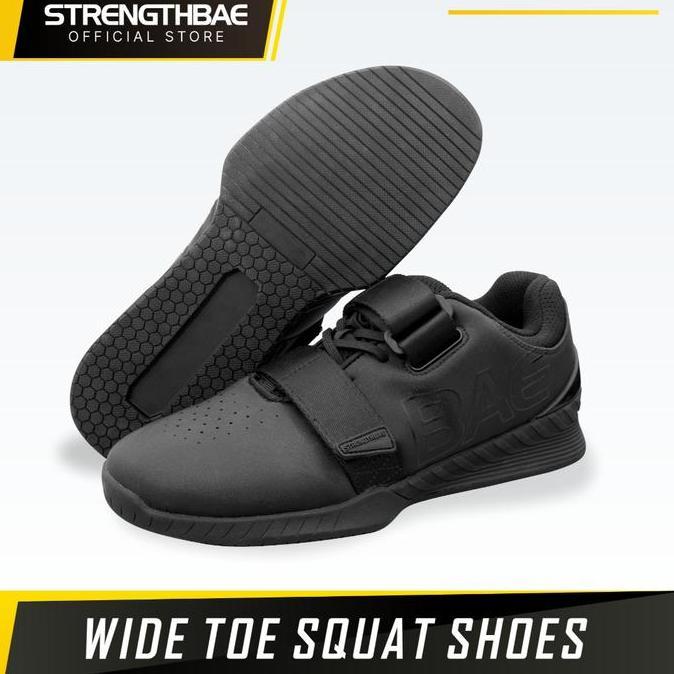 Squat Shoes 2.0 STRENGTHBAE Wide Toe Weightlifting Shoe Sepatu Angkat Besi Crossfit Powerlifting Oly