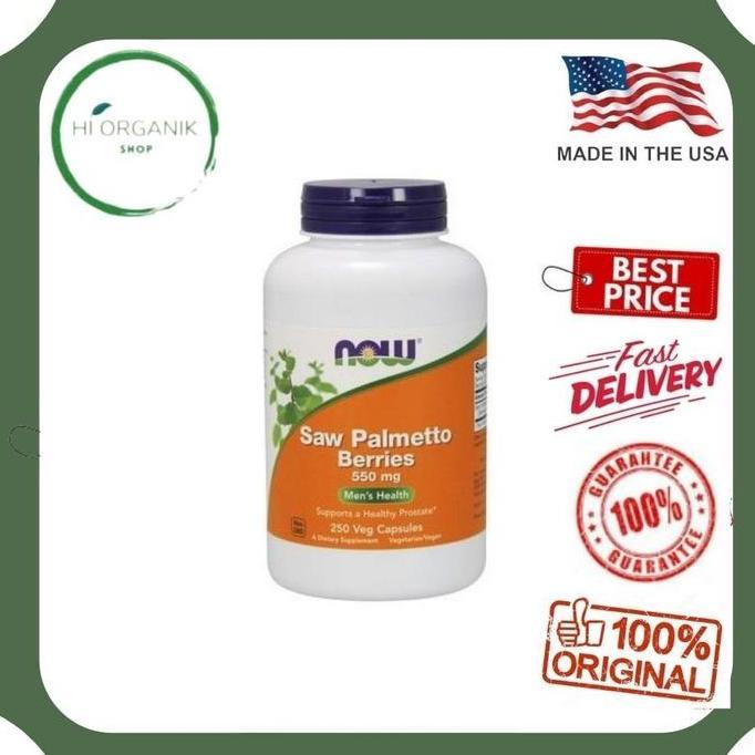 Now Foods Saw Palmetto Berries 550 Mg 250 caps - Vitamin Prostat pria