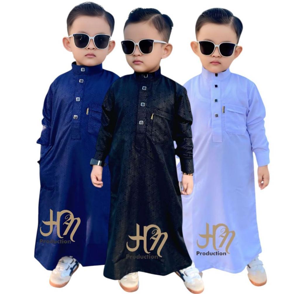 diskon jubah anak laki-laki batik embos model terbaru