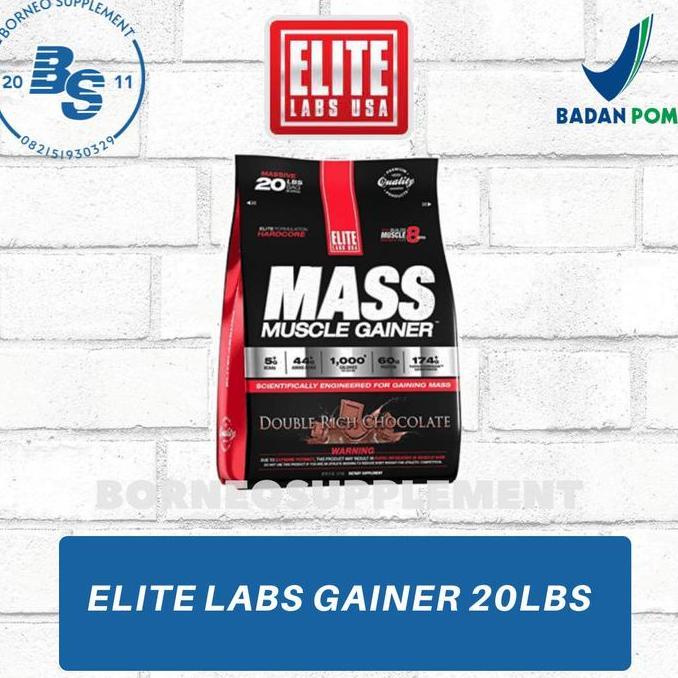 Elite Labs Mass Muscle Gainer 20 Lbs Weight Gainer 20 Lbs
