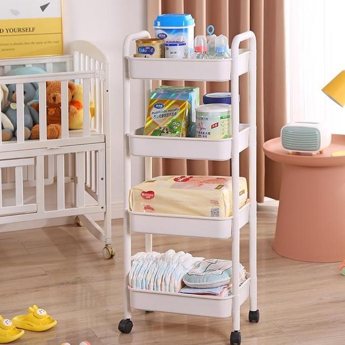 rak dorong 4 susun roda serbaguna / rak dorong 3 susun roda serbaguna