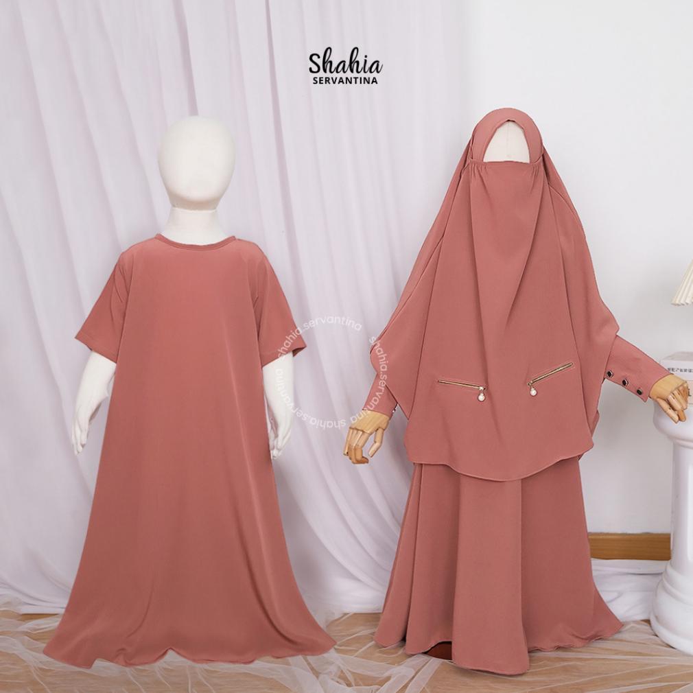 SUPER DEAL SHAHIA SERVANTINA - LATHIFA SET FK INSTAN ANAK PEREMPUAN GAMIS SYARI ANAK