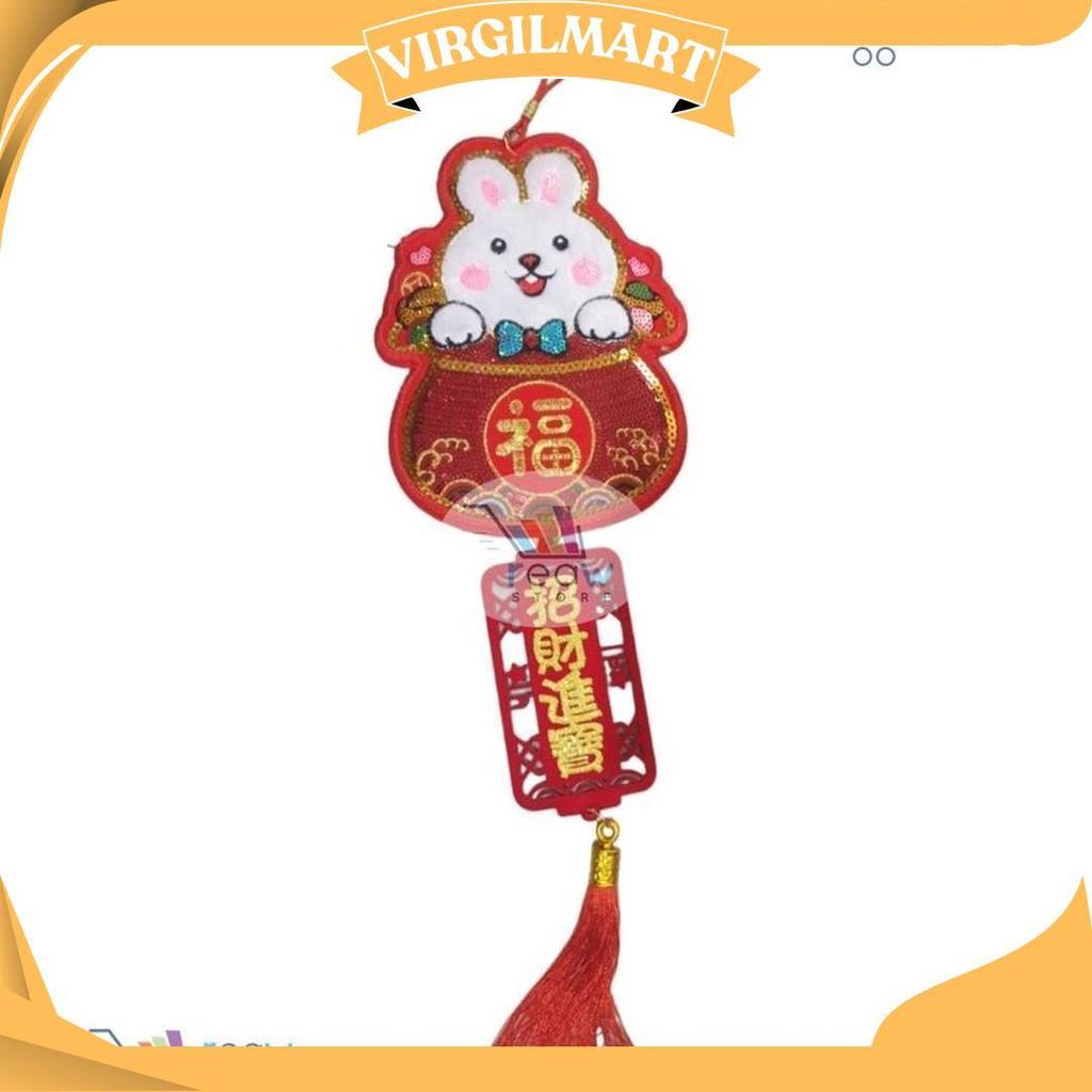 Premium Gantungan Hiasan Dekorasi Ornamen Imlek Sincia Kelinci Glitter Rs Cod