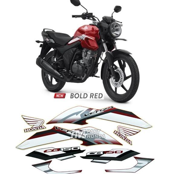 Stiker Cb150 Verza Cw 2022 Merah Hitam Bold Red