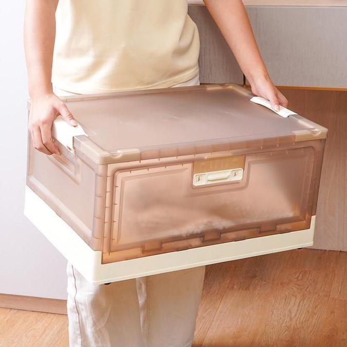 STORA 51X35X26 CM KOTAK PENYIMPANAN LIPAT - PUTIH VANILLA