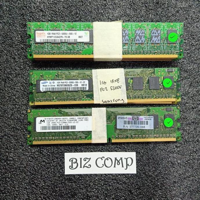 1GB 1RX8 PC2 5300U MEMORY RAM PC DDR2 667 SAMSUNG HYNIX MICRON