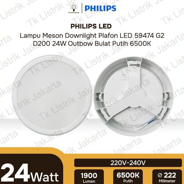 Lampu Philips Meson Downlht Plafon Led 59474 200 24W Outbow Bulat