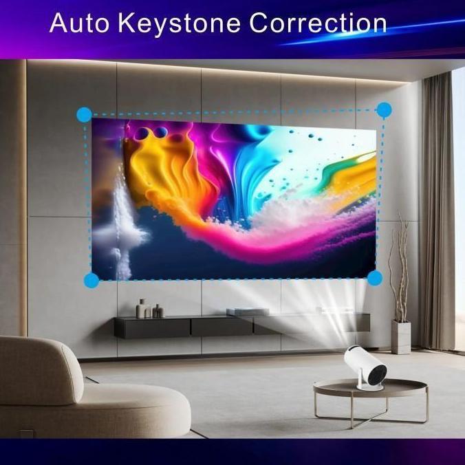 HY300 Proyektor Android 11.0 Bluetooth Proyektor 1/16GB Wifi 6 Portabel Mini LCD Proyektor Support 4