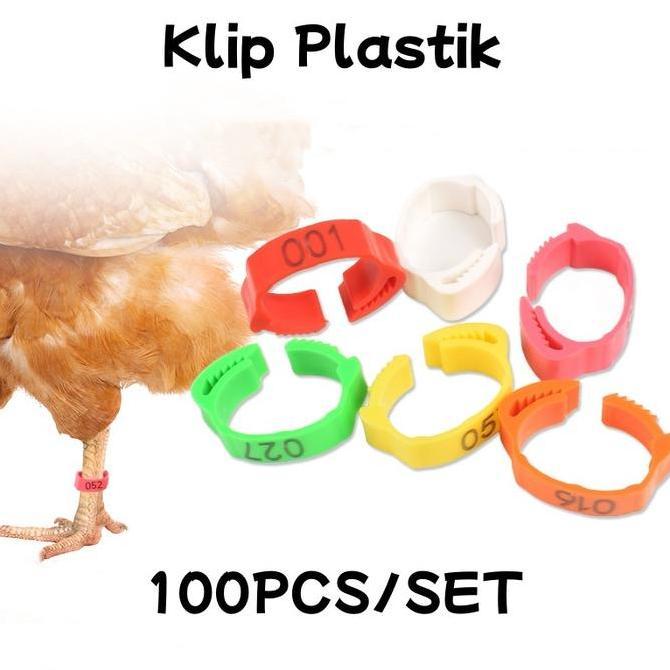 Redmegic- 100Pcs/Set Cincin Kaki Ayam Tanda Unggas Gesper Cincin Kaki Unggas