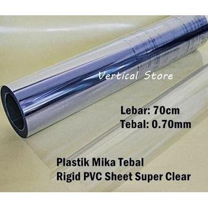 Yoiyouu- Plastik Pvc Mika Kaku Bening Lebar 70 Cm Tebal 0.70Mm