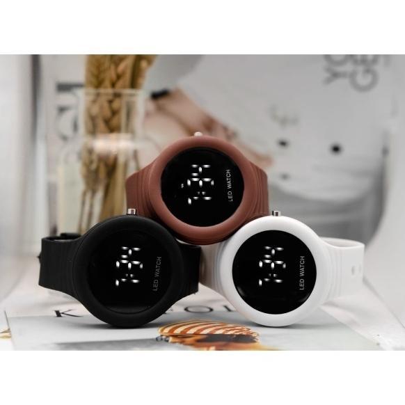HOT WBS Jam Tangan LED Digital Pria Wanita Rubber Electronic Fashion Couple Anak Remaja Premium RM05