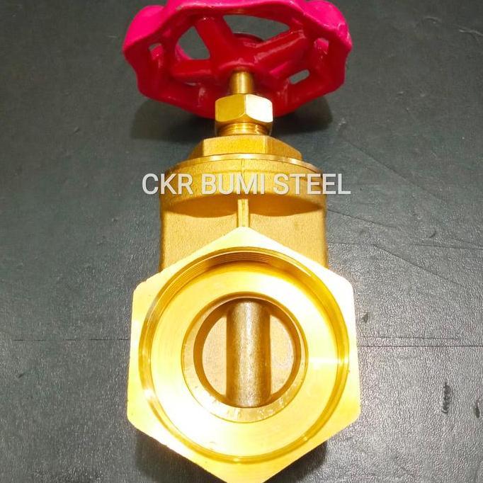 Ready stock GATE VALVE 2" INCH KUNINGAN / STOP KRAN 2" INCH KUNINGAN