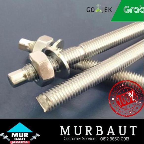 Ready CHEMICAL ANCHOR M16 x 190 grade 5.8 / Angkur stud bolt M16