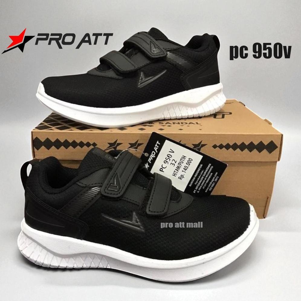 Termurah / Hot Sale Promo Pro Att Sepatu Sekolah Anak-Anak Hitam Polos Dan Hitam Putih / Pro Att Mal