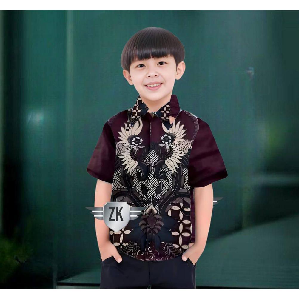 DISKON BATIK ANAK LAKI-LAKI LENGAN PENDEK  MODERN UMUR (2-12 TAHUN) BISA BUAT SERAGAM HAJATAN/SEKOLA