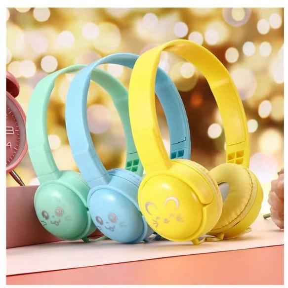 CUCI GUDANG Headphone Macaron Bando J18 + Microphone Extra Bass Earphone Handsfree Headset Gaming J1