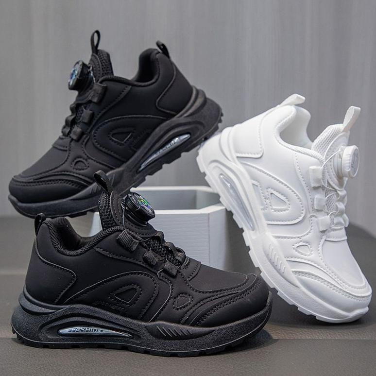 Termurah / Hot Sale [Mommyhoky] Sepatu Anak Tali Putar Import Sepatu Sekolah Anak Perempuan Dan Laki