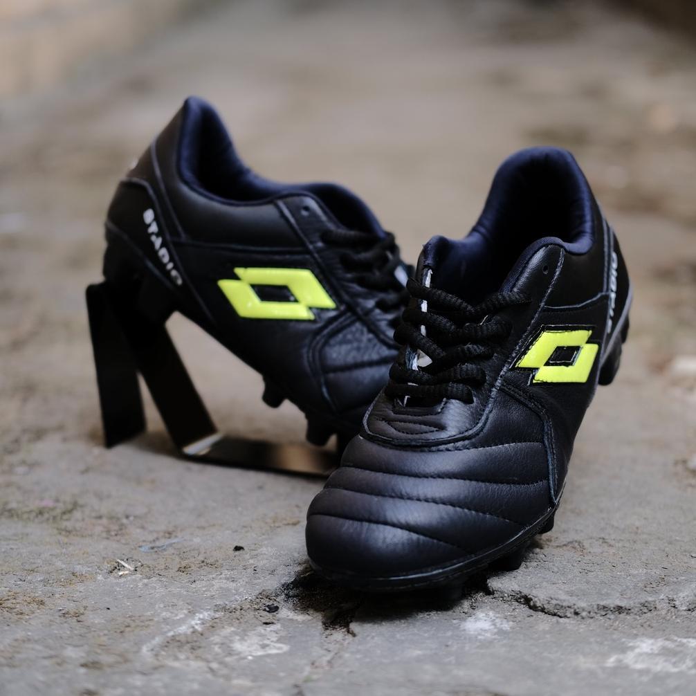 Terbaru Sepatu Bola Kulit Asli Lotto Stadio Sol Dijahit Rapi