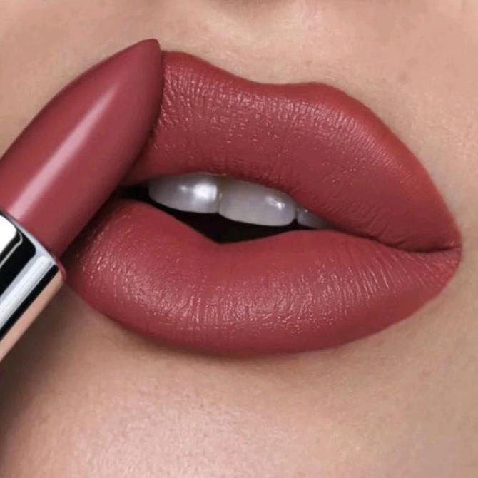 Lippapipu- 2 Pcs Lipstik Putar Murah Tahan Lama Waterproof Merah Bata Glossy Bibir Lipstick Bisa Pil