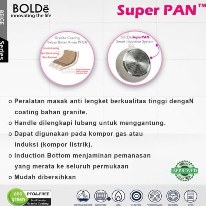 BOLDe SUPER PAN SAUCE PAN 18cm + Tutup Panci - Bisa kompor induksi