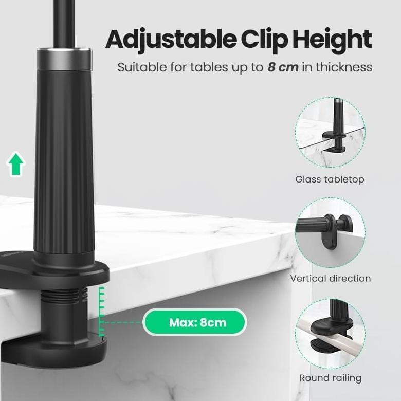 PROMO TERBARU Ugreen Holder Tripod Desk Phone Holder 360 Lazypod Video Vlog Stand Hp Panjang Jepit M