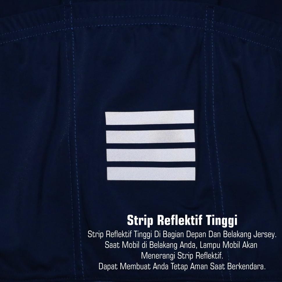 PROMO KEMALOCE Jersey Sepeda Pria Gowes Roadbike Lengan Pendek Bernapas Jersey Hitam&Biru&Putih&Abu-