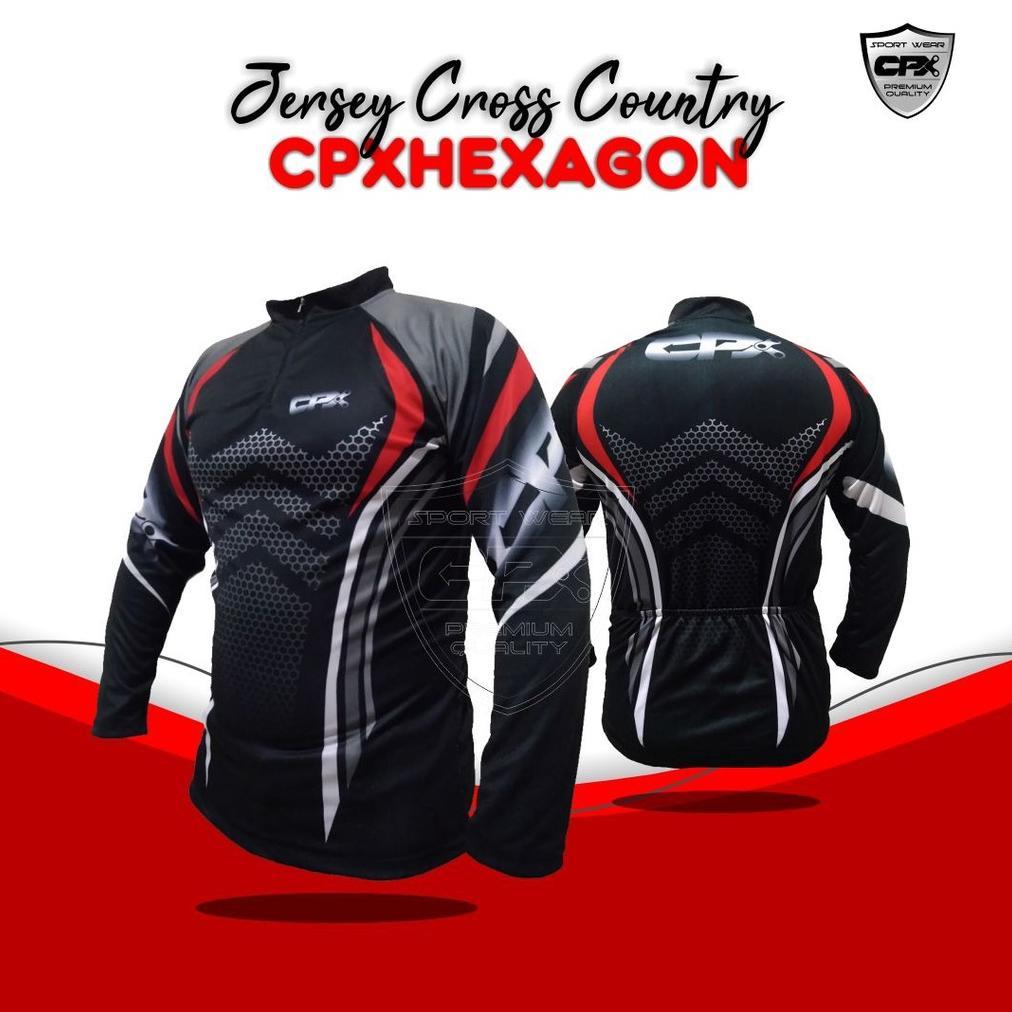 CUCI GUDANG CPX Sport Jersey Sepeda Baju Kaos Gowes Santai pria Plus Celana Sepeda Downhill Gunung M