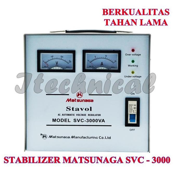 Stavolt Svc 3000W Matsunaga / Stabilizer Svc 3000Va Mts / 3000 Watt Tersedia