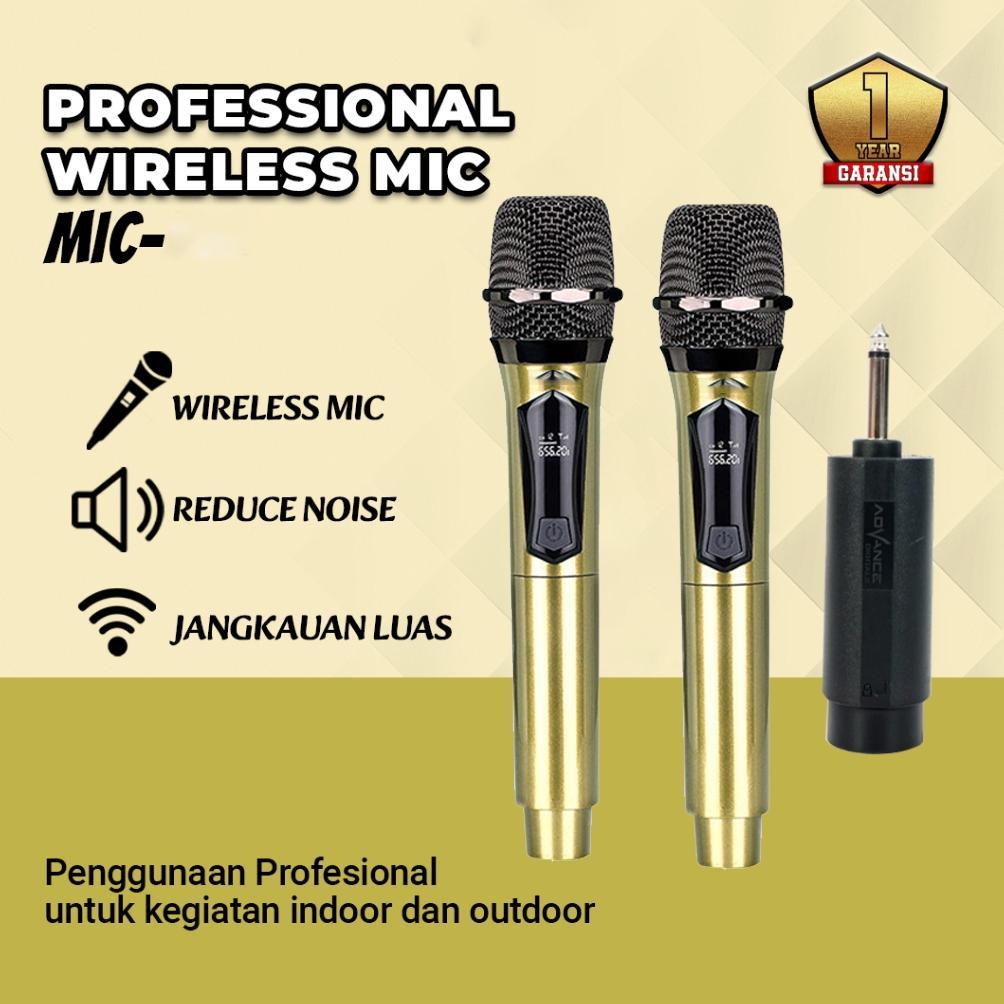 sale Double Digital Wireless Mic Microphone/Mikrofon Bluetooth Profesional  Mic Wireless Bluetooth M