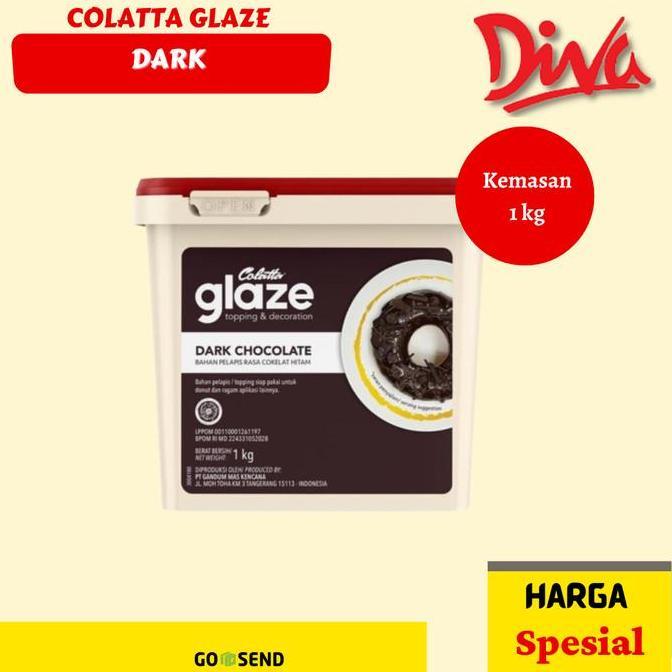 Colatta Glaze Dark 1 kg topping donat Coklat