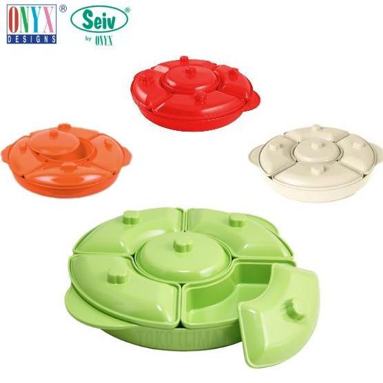 ONYX PSB01 Prasmanan 14" Serving Set Melamin Bulat 35cm HIJAU