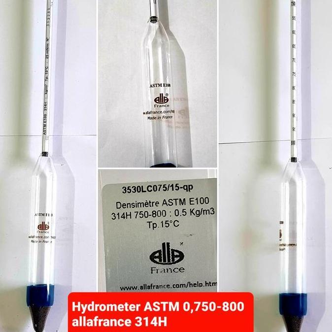 Hydrometer Astm 750-800 Allafrance 314H Hydrometer Bbm Bbm Px Turbo Pekan Promo
